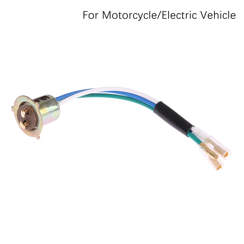 

New1Pcs Headlight Bulb Socket Lamp Holder Ignitor Wire Motorcycle Electric Vehicle Single Claw Headlight Lamp Holder