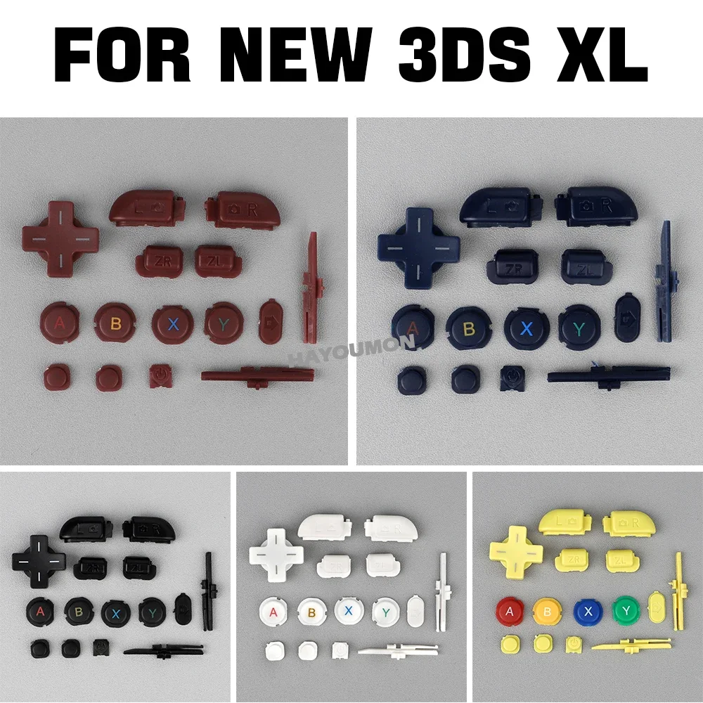 5 Farben ABXY Komplettset für NEW 3DS LL Kreuztasten Richtungspfeiltasten D-Pad Ein/Aus-Tasten für NEW 3DS XL Spielkonsole – Detail 3