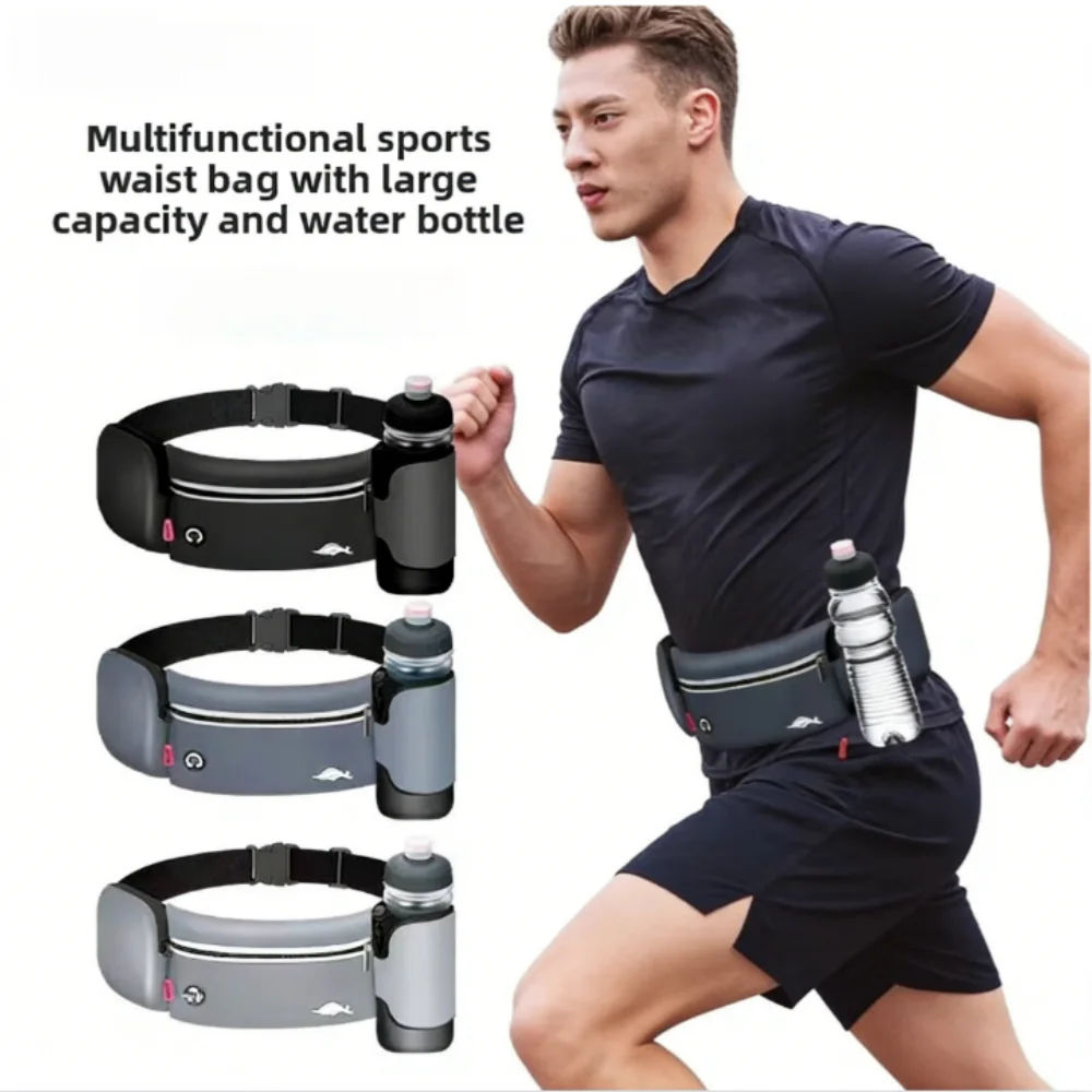 

Outdoor Sports Waist Bag Marathon Fitness Gear Water Bottle Holder Running Waterproof Belt Phone Bag Large Capacity