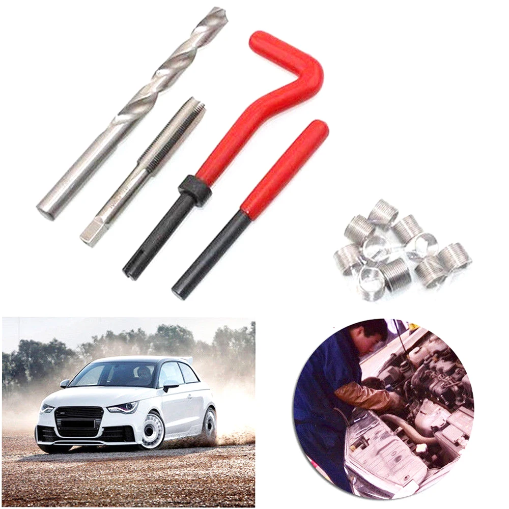 30Pcs Metric Thread Repair Insert Kit M5 M6 M8 M10 M12 M14 Helicoil Car Pro Coil Tool M6 * 1.0