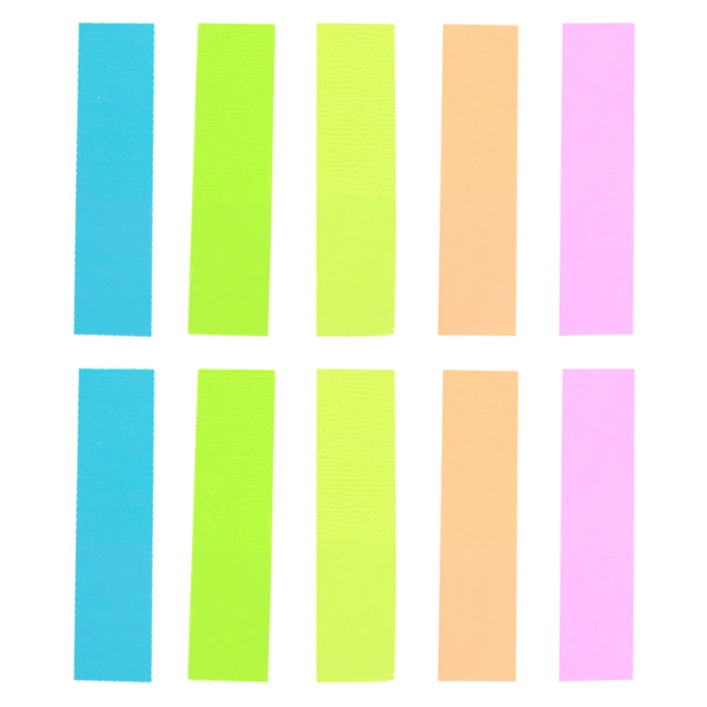 10pc Fluorescent Membrane Notes Sticky Labels Index Sticker Calendar Schedule Planner Paper for Books Reports