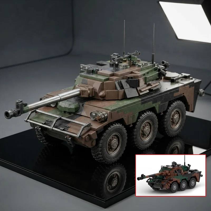 

qwert Recon Armored Car Model MOC Building Bricks War Equipment Modular Technology Gifts Holiday Assemble Children Toys Suit