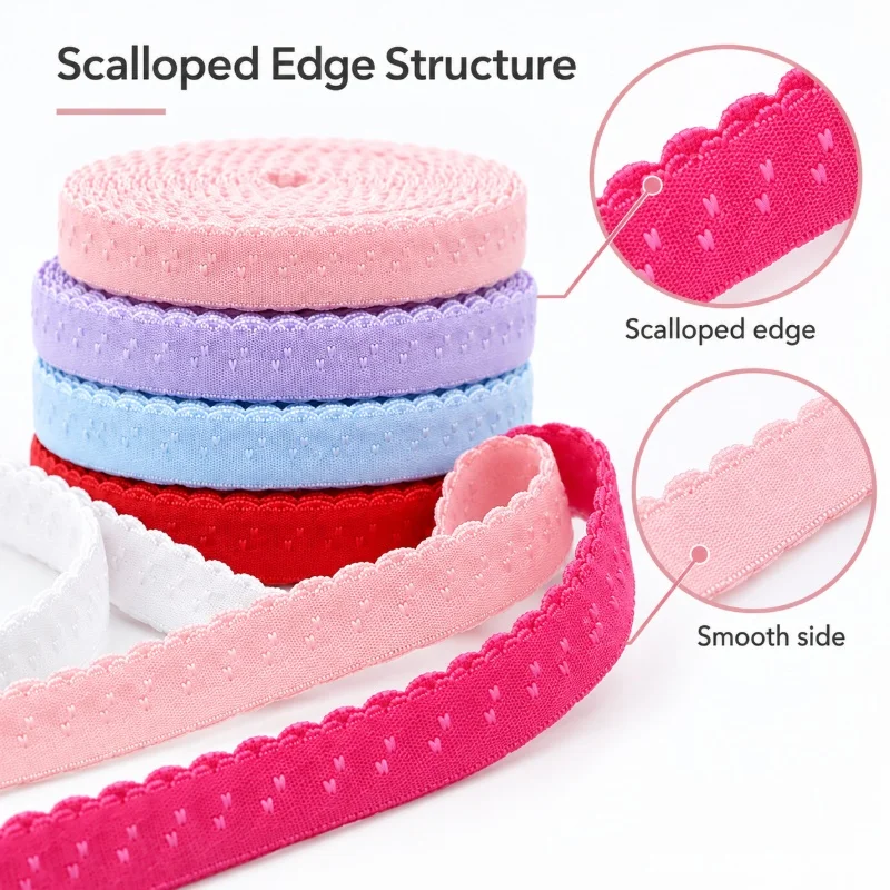 10-50M 11mm Nylon Elastic Band Bra Shoulder Strap Lingerie Edge Trim Camisole Stretch Webbing Underwear DIY Sewing Accessories