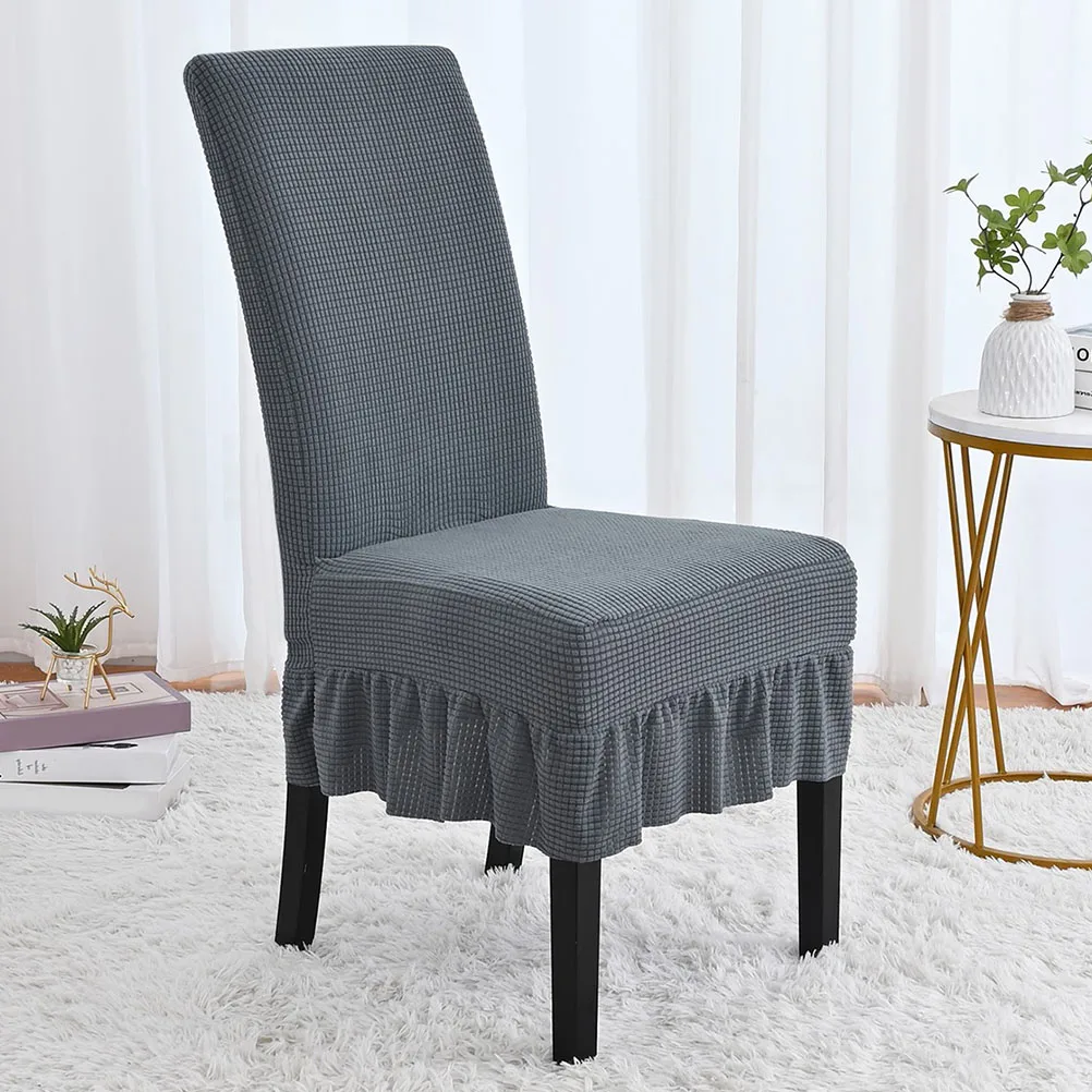 

Dining Chair Cover Elastic Slipcover Skirt for Kitchen Banquet Home Hotel Restaurant Washable Protector Furniture