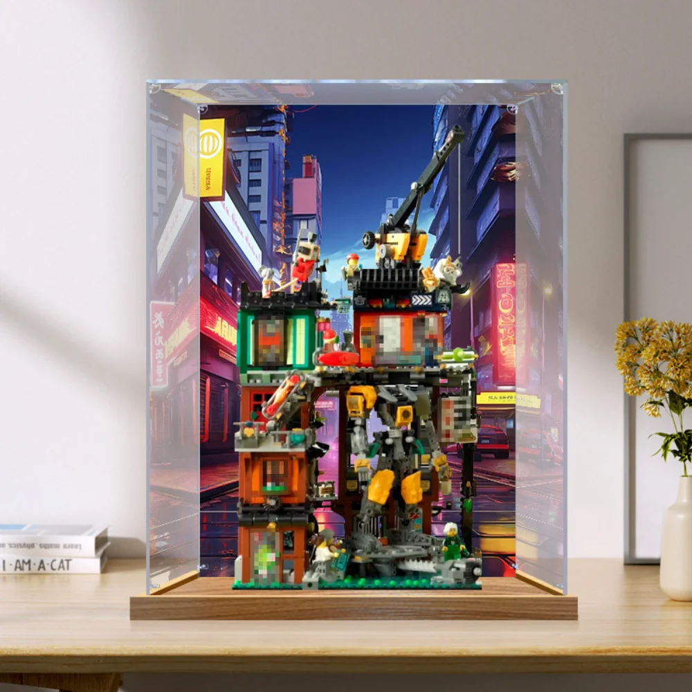 New Dustproof Display Box for lego 71837 Ninjago City Workshops Model Display Case Storage Box Organizer(Lego Set not Included)