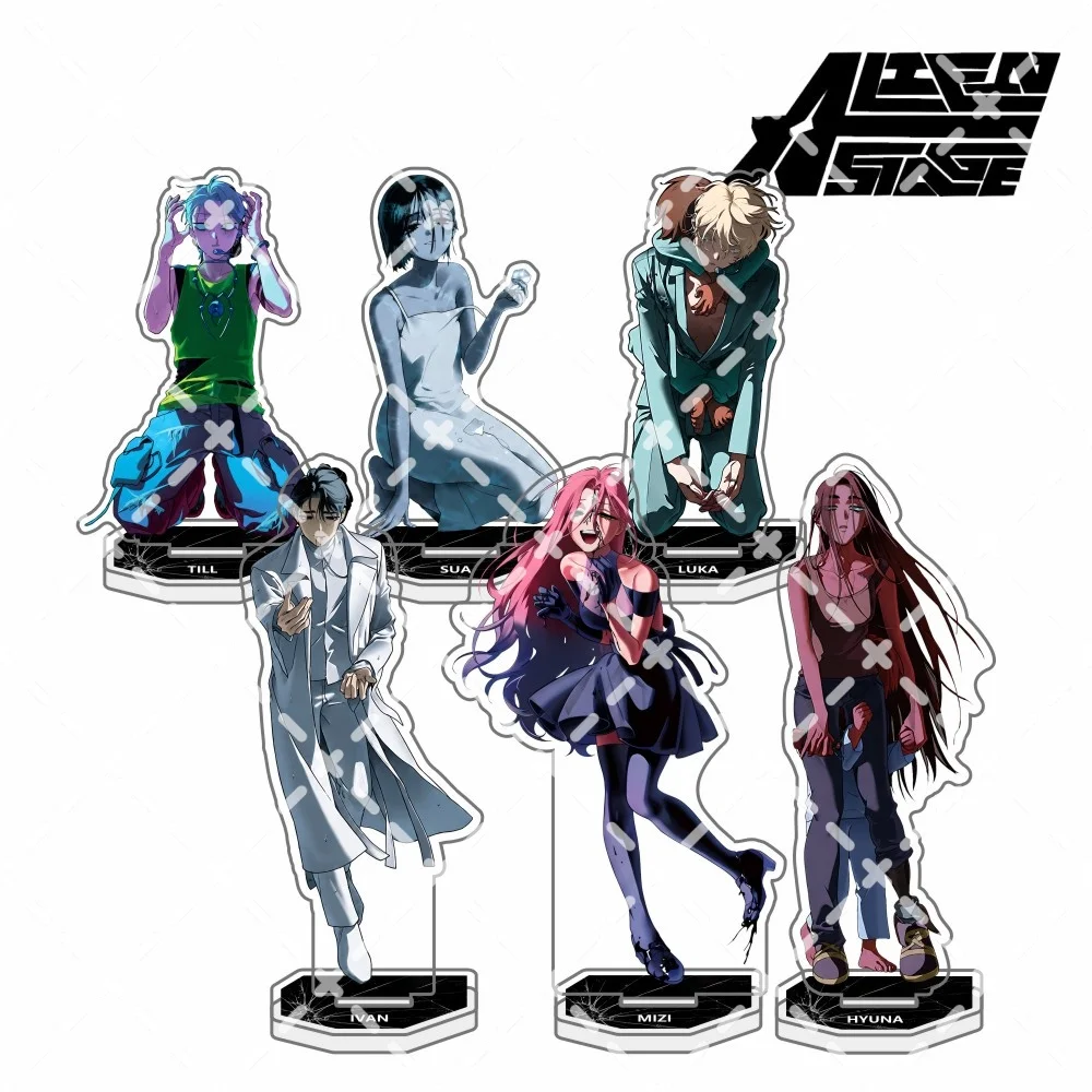 Anime Alien Stage ALNST Official Scene Style 15cm Acrylic Stand Till Sua Luka Ivan Mizi Desktop Ornament Collectible Fan Gift