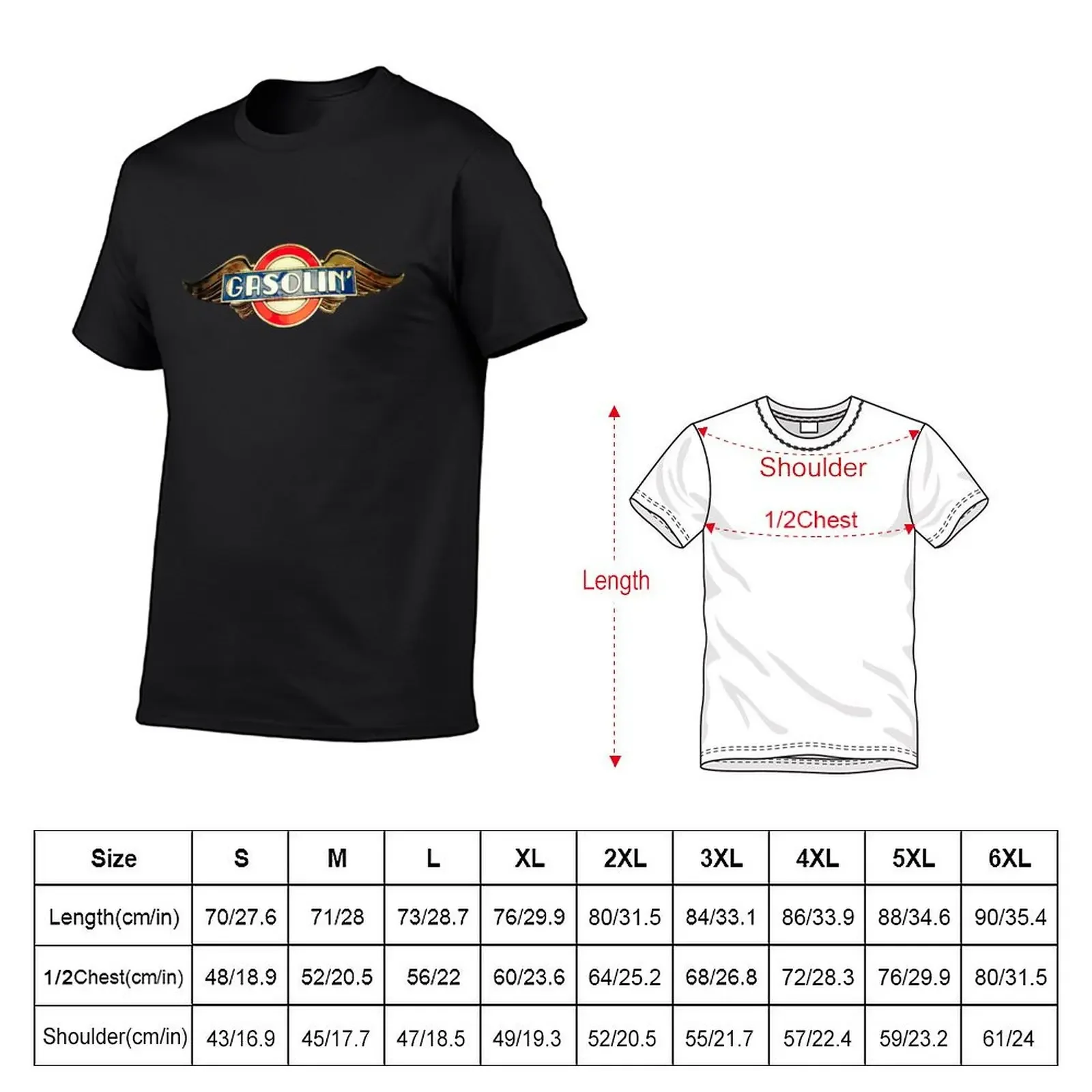 Gasolin' metal logo T-Shirt customs tops graphic tee shirt custom shirt men t shirt