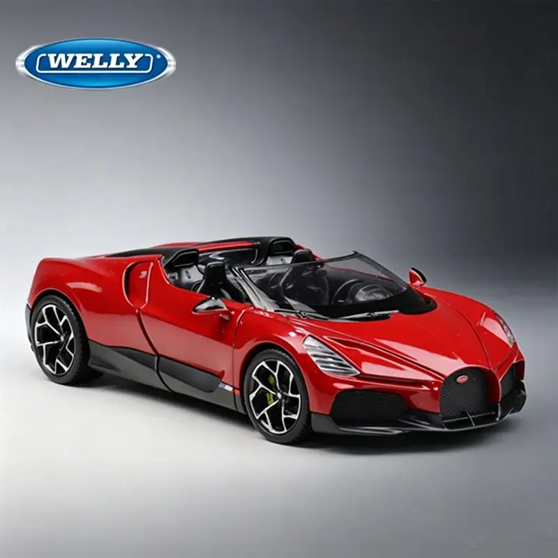 Welly 1:24 Bugatti Mistral W16 Legierung Supersportwagen Modell Druckguss Metall Rennwagen Fahrzeugmodell Simulationssammlung Geschenke