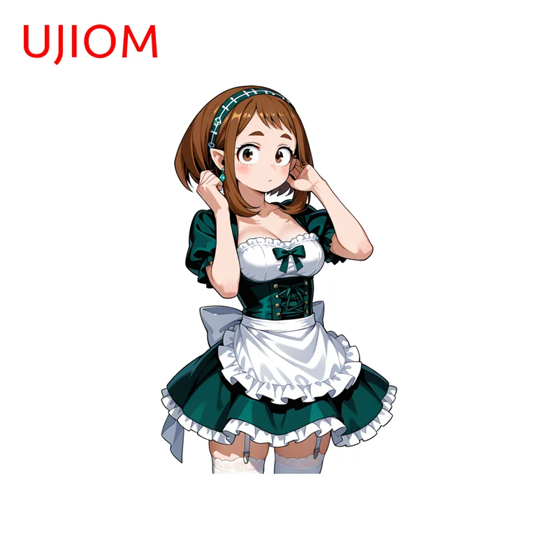 UJIOM Uraraka Ochako Anime Maid Uniform Wall Sticker Free Item Scratch Proof PVC Picture Decal Papel Tapiz Pared Adhesivo