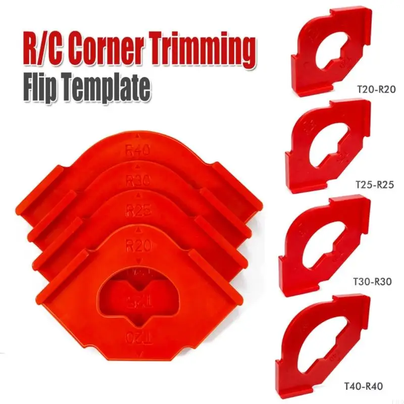2025 New 4pcs Portable Woodworking Corner Radius Guides for Easy and Precise Edges Work