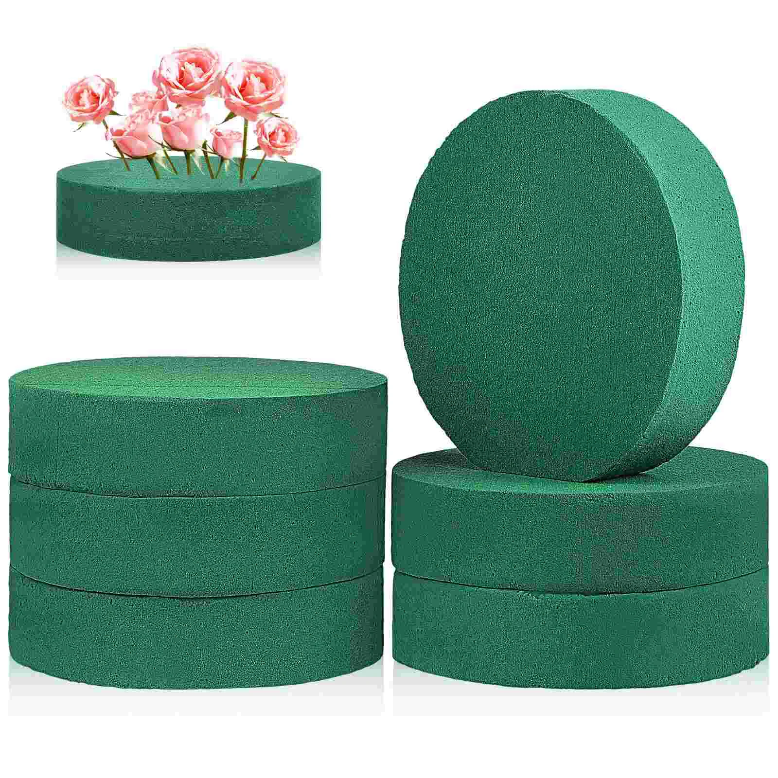 

Round Cylindrical Flower Clay Dish Floral Foam Mud Blocks Arrangement Supplies for Arrangements Green