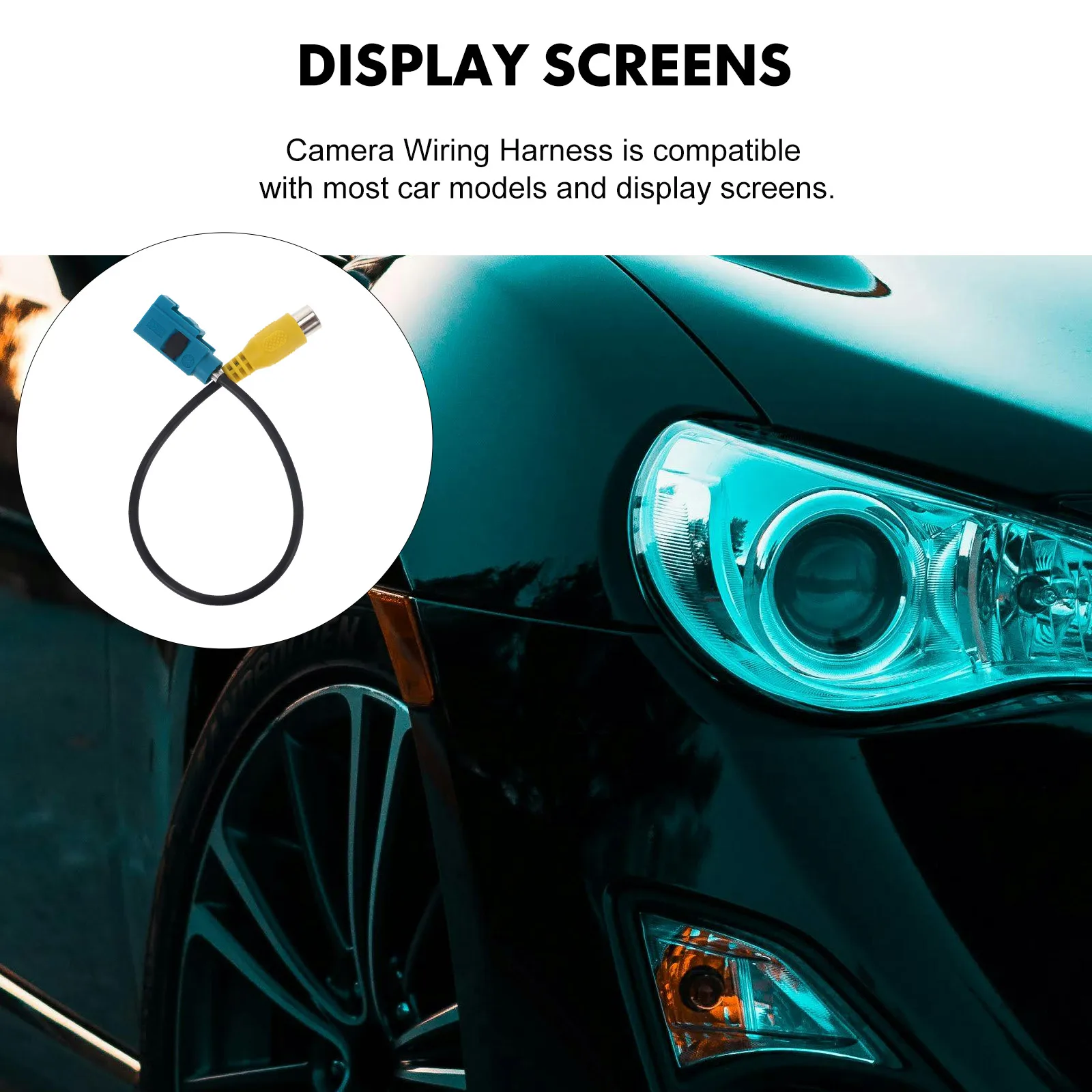 

Rca Backup Wiring Harness For Reversing Parking Cable Reverse Camera Display Adapter Rear View Camera Connector