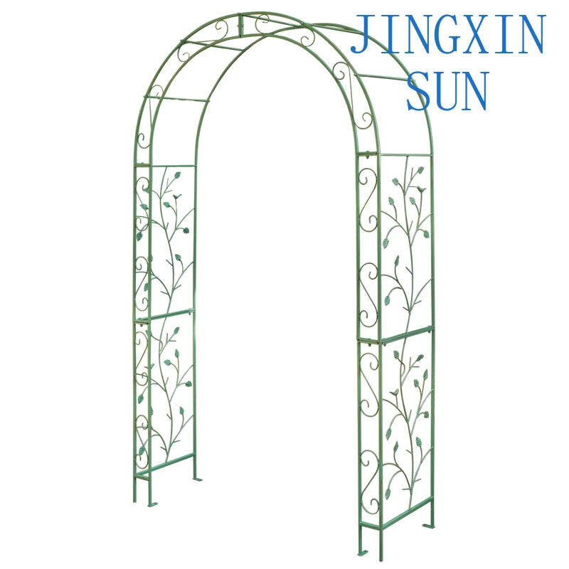 White Arch Flower Stand Outdoor Terrace Garden Flowers Rose Plant Climbing Vine Stand