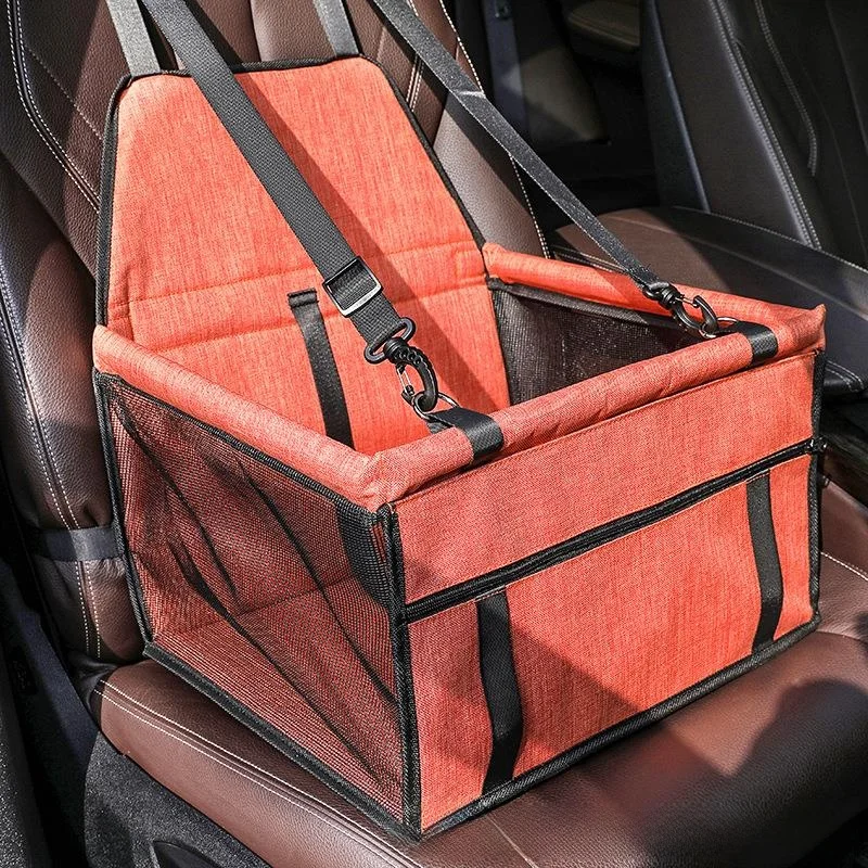 通気性のあるペット用カーバッグ、旅行用パッド、車載用吊り下げバッグ、ペット用品、猫・犬用旅行バッグ、車載ペットキャリア、航空会社承認済み