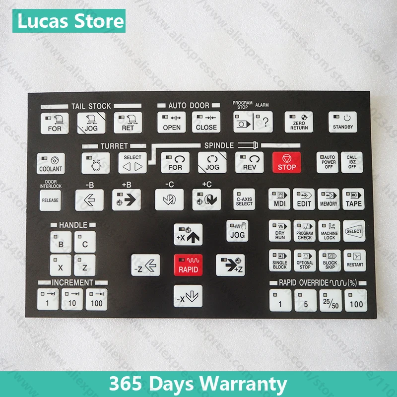 Operating Membrane Overlay for CNC Lathe SKT15 SKT100 E200A