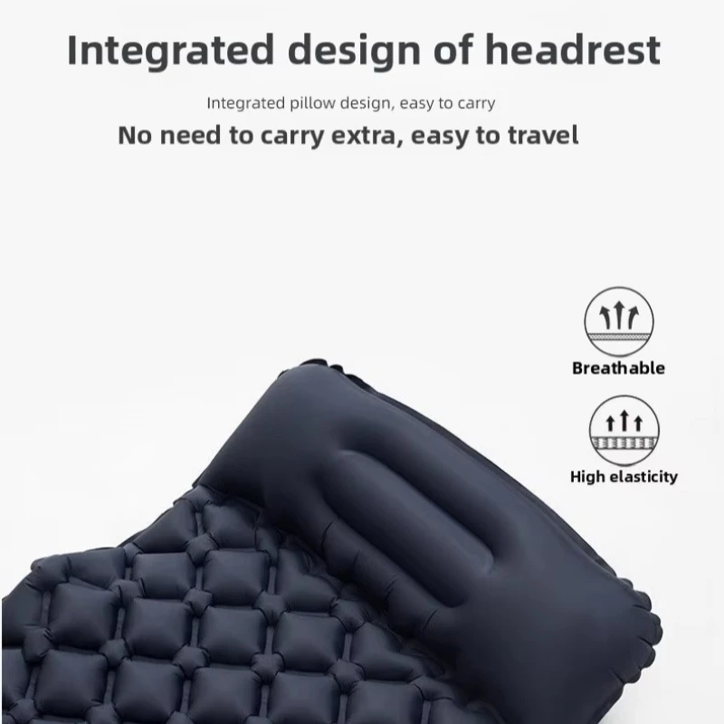 Portable Single Camping Sleeping Mat Ultra Light Automatic Air Mattress with Foot Pump Suitable for Outdoor Fast Delivery