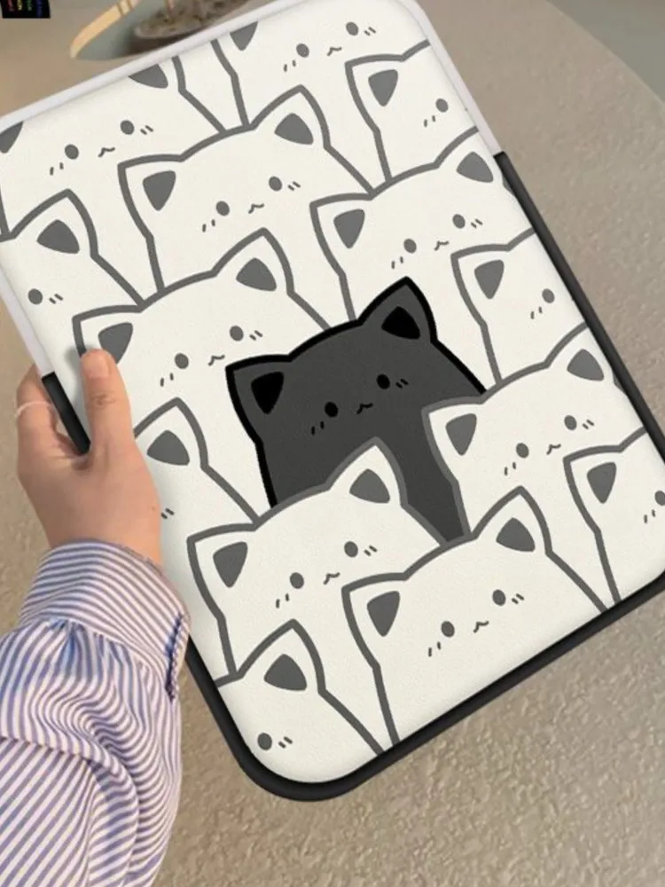 Ins Cute Cat custodia per Laptop MacBook Air 13 custodia per Notebook borsa per il trasporto 10 11 12 13 14 15 15.6 custodia per Laptop da 16 pollici Cover per donna