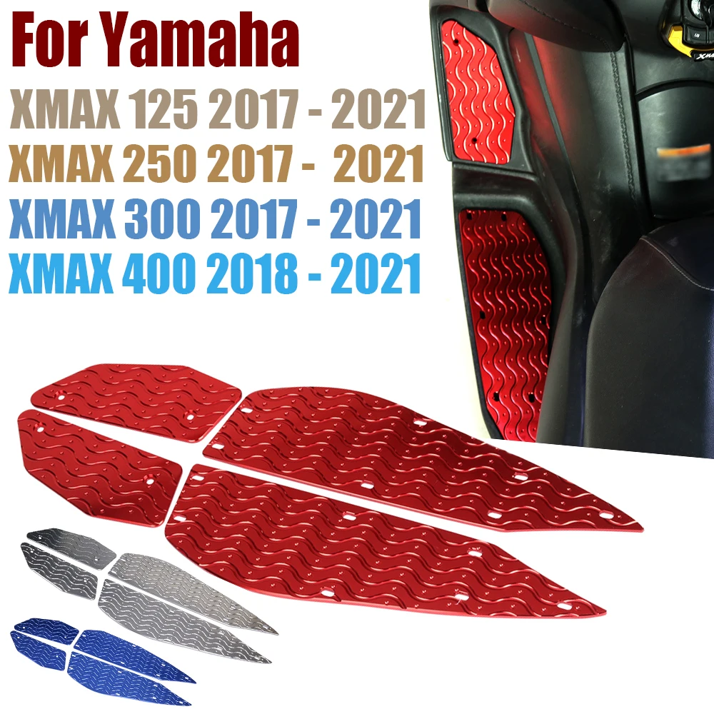 

For Yamaha XMAX300 XMAX250 2017 - 2021 2020 XMAX 300 250 125 400 Motorcycle Footboard Steps Footplate Footrest Pedal Foot Pads