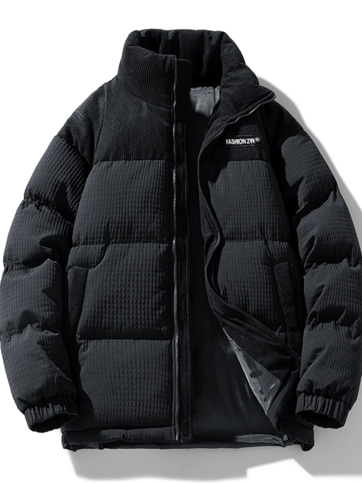 

Мужская зимняя утепленная куртка-пуховик в американском ретро-стиле с воротником-стойкой, на хлопковой подкладке, модная городская повседневная одежда