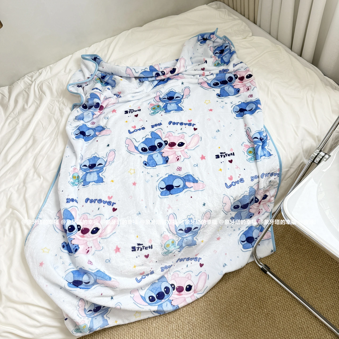 

Одеяло с принтом аниме Disney Stitch, теплое фланелевое одеяло, наволочка, одеяло со стежком, покрывало для спальни, дивана-кровати, для девочек, детей, сна