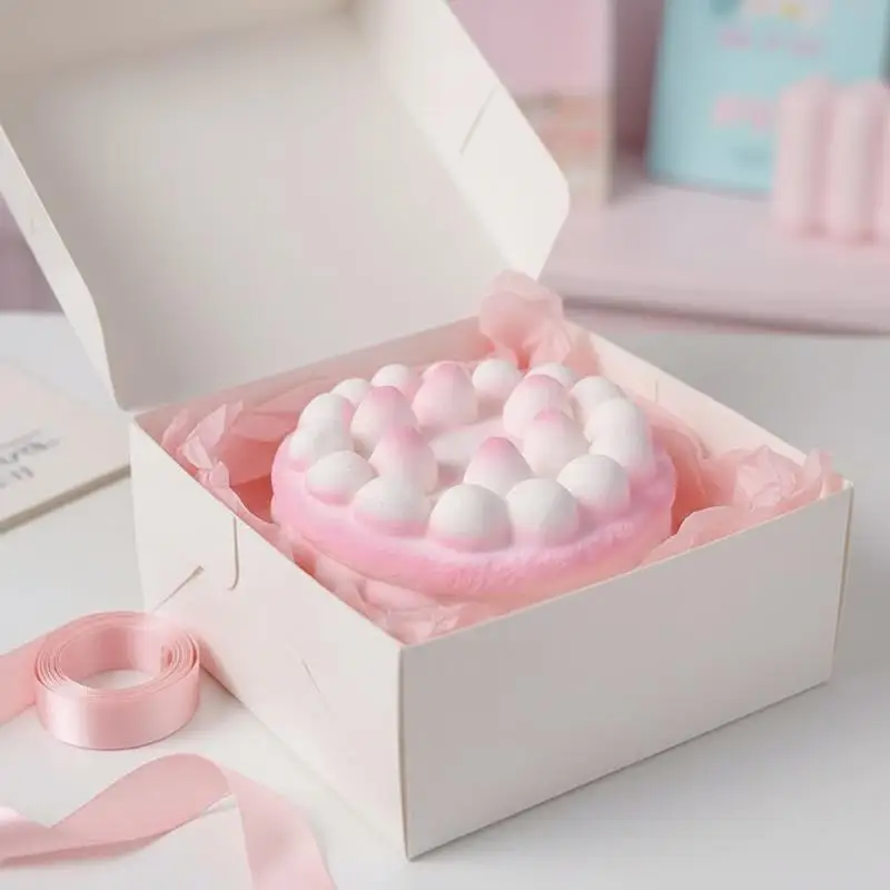Pink Gradient Slow Rising Stress Relief Cake Soft Touch Relaxing Toy for Kids And Adults Play