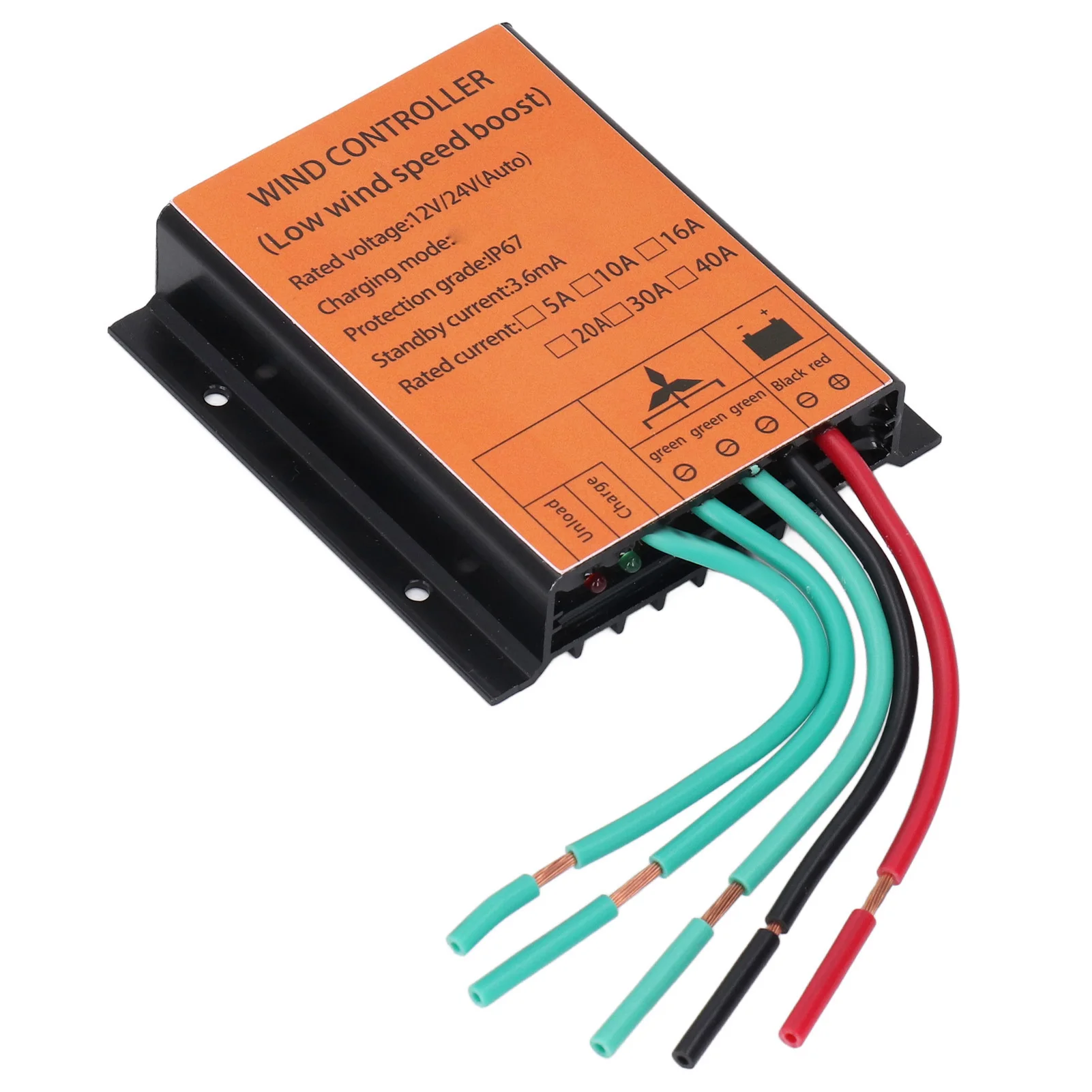 MPPT Wind Turbine Charge Controller Boost Voltage Wind Turbine Generator Regulator 12V 24V 40A 300W‑1000W