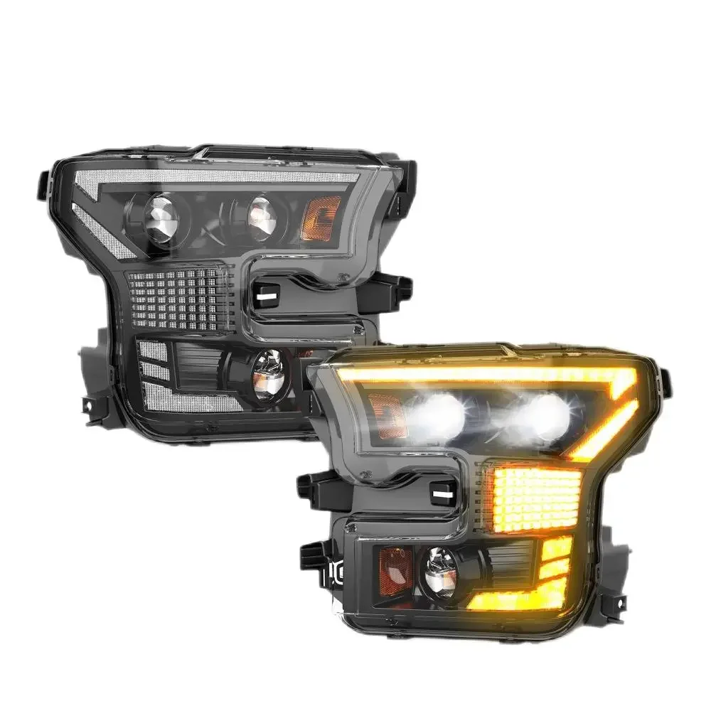 Auto Accessories Parts Plug And Play Modified LED Head Light Replacement ABS Head lamp For Ford F150 2015-2017