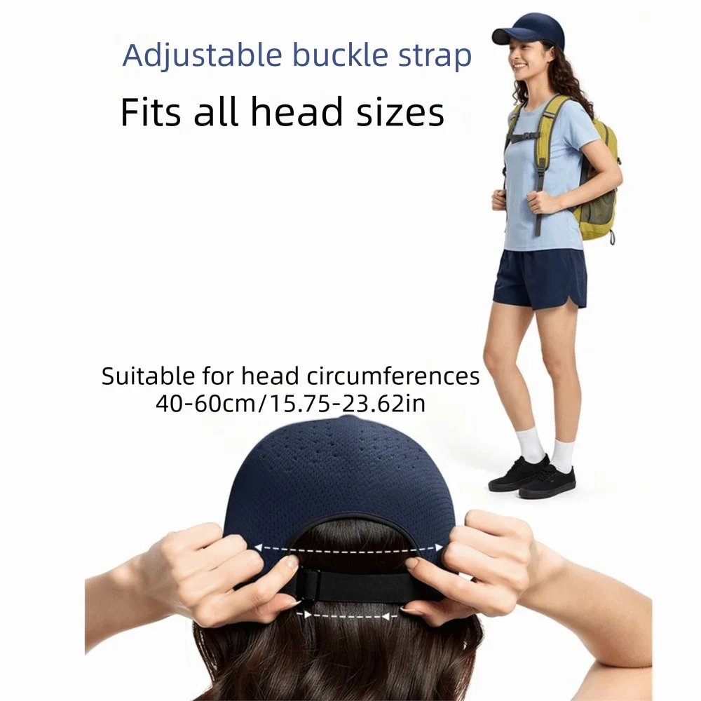 Tragbare, schnell trocknende, nahtlose Baseballkappe, leicht, packbar, faltbar, atmungsaktiver, bequemer Sonnenhut zum Laufen – Detail 1