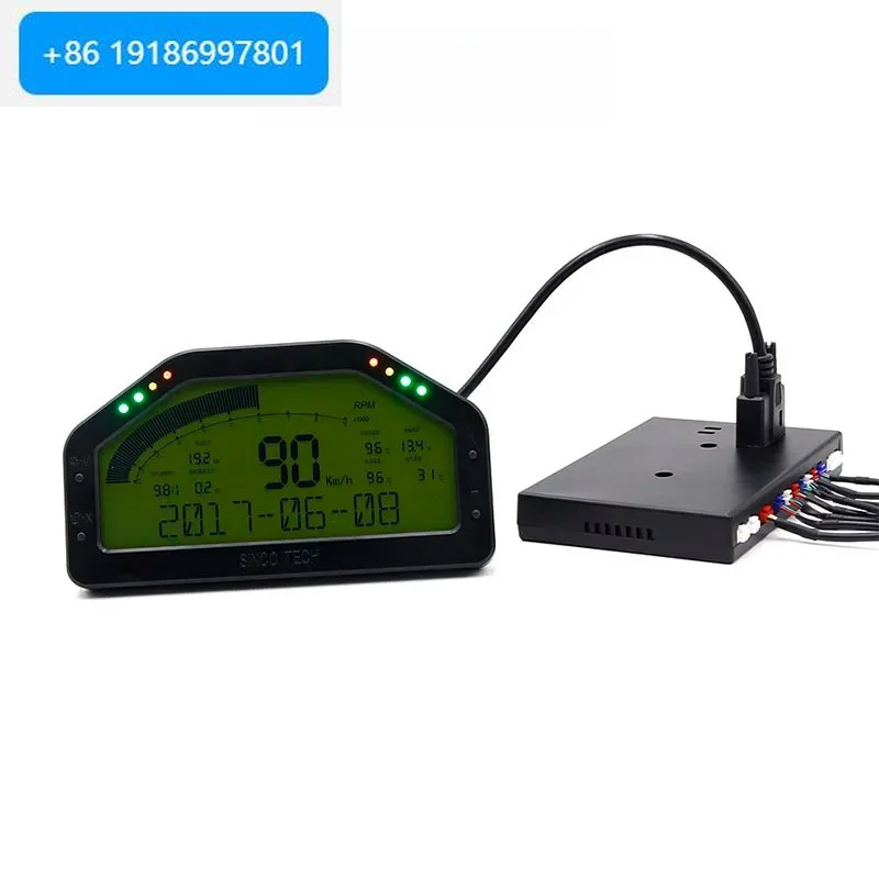 908 Car Digital Race Dash, Multi-function Gauge Sensor Kit Connecting Wire Racing Dashboard Display