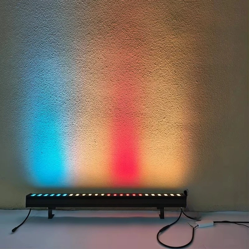 Waterfall aluminum LED waterproof wall washer 24 pixel DMX512 external music control water flow effect YY-XQ7073