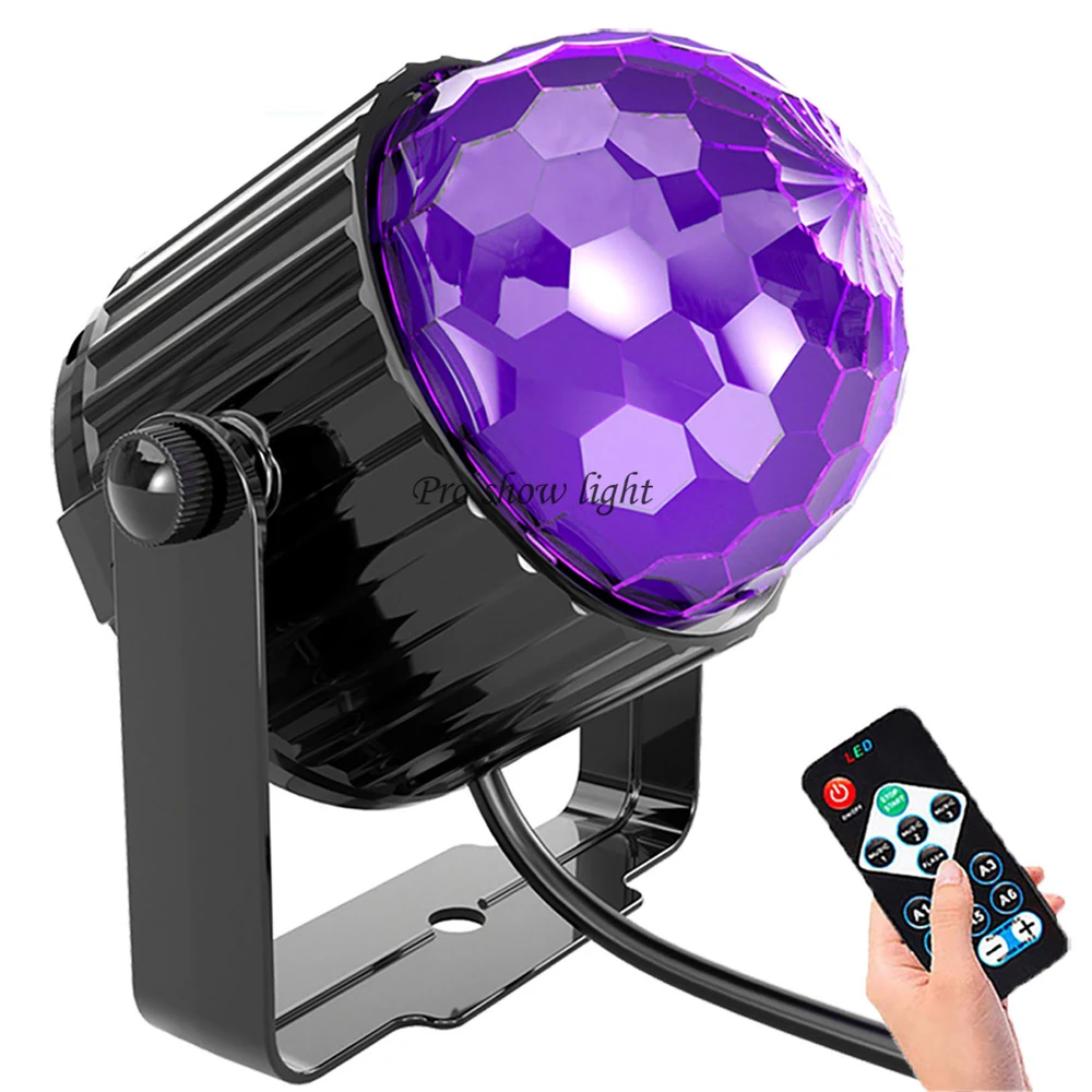 LED Stage Lighting Effect UV Color 6W Disco DJ Party Magic Ball Light Home Party Lighting Equipments Mini Par LED For Bar Xmas