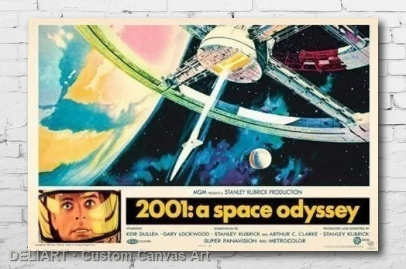 

: A SPACE ODYSSEY - Canvas Movie Poster SHRINK WRAPPED KUBRICK (2001) Custom Size Available Home Decor Room Decoration
