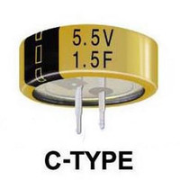 1pcx Farad capacitor 5.5V 1F C-type - Button Super Capacitor