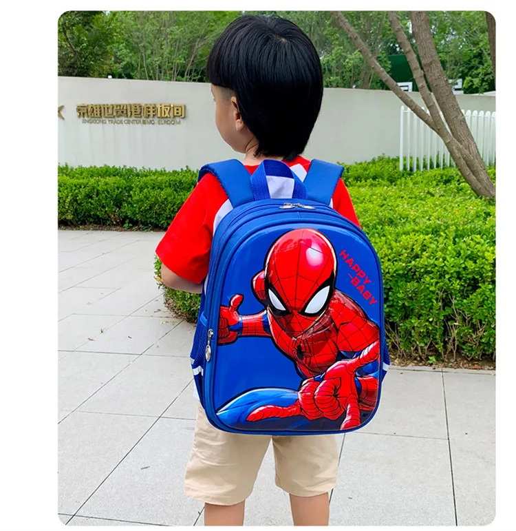 Marvel Boys Kindergarten Bag Spider Man Age 2-8 Student Shoulder Orthopedic Backpack Light Water Proof Mochilas Escolares