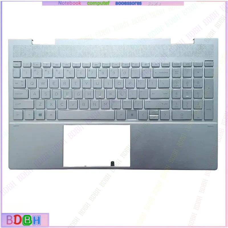 New Top Case US Keyboard For HP ENVY X360 15-ED TPN-C149 Laptop Palmrest Upper Housing replacement Silver L93226-001 L93227-001