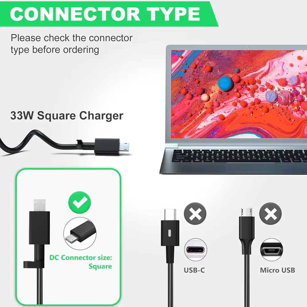 Micro-USB 19V 1.75A 33W Power Supply Notebook Laptop Adapter For ASUS Eeebook X205 X205T X205TA E202SA E205SA E20 EXA1206UH