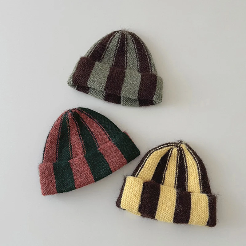 Winter Knitted Leisure Hat for Children 2-7Y Beanies Hat Kid for Boy Cap Lovely Cute Watermelon Acrylic Hat for Boy/girl Hats
