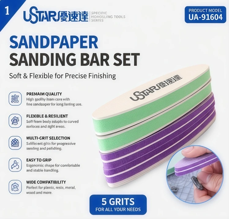 Ustar Model Tool Grinding Strip Set Contains Five Specifications Of Ua-91604