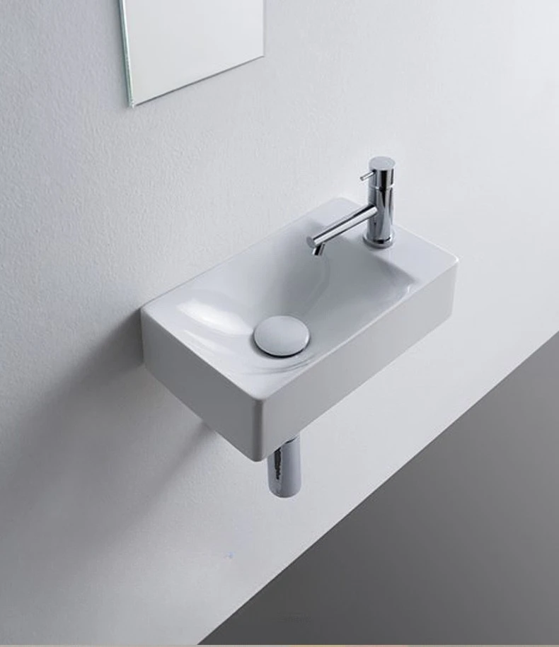 Hanging wash basin, ceramic wash basin Small apartment wall-mounted wash basin