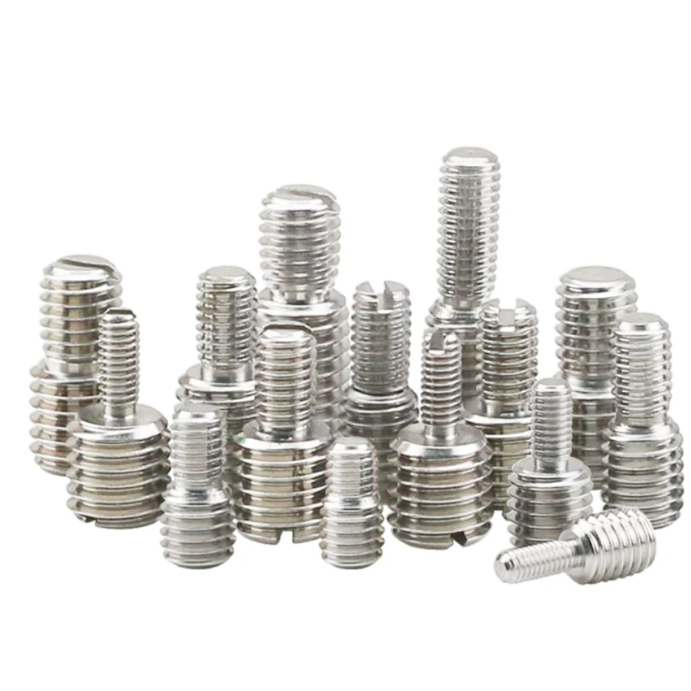1pcs 304 Stainless Steel Converter Screw M3/M4-M12 Double Slot Reducing Bolt Large/Small Head Variable Diameter Camera Adapter