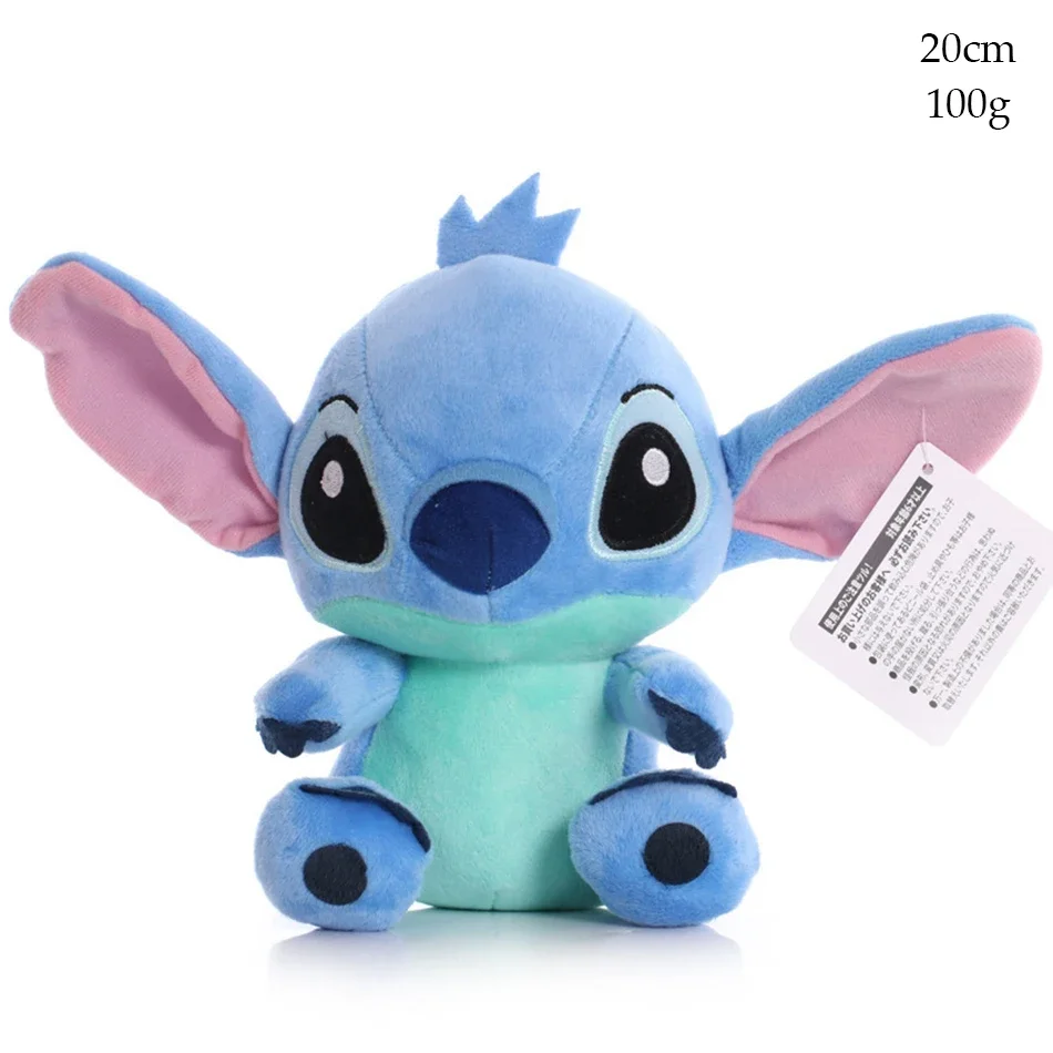 Disney Cartoon niebieski różowy ścieg pluszowe lalki Anime zabawki Lilo i Stich 20CM Stich pluszowe zabawki prezenty świąteczne dla dzieci
