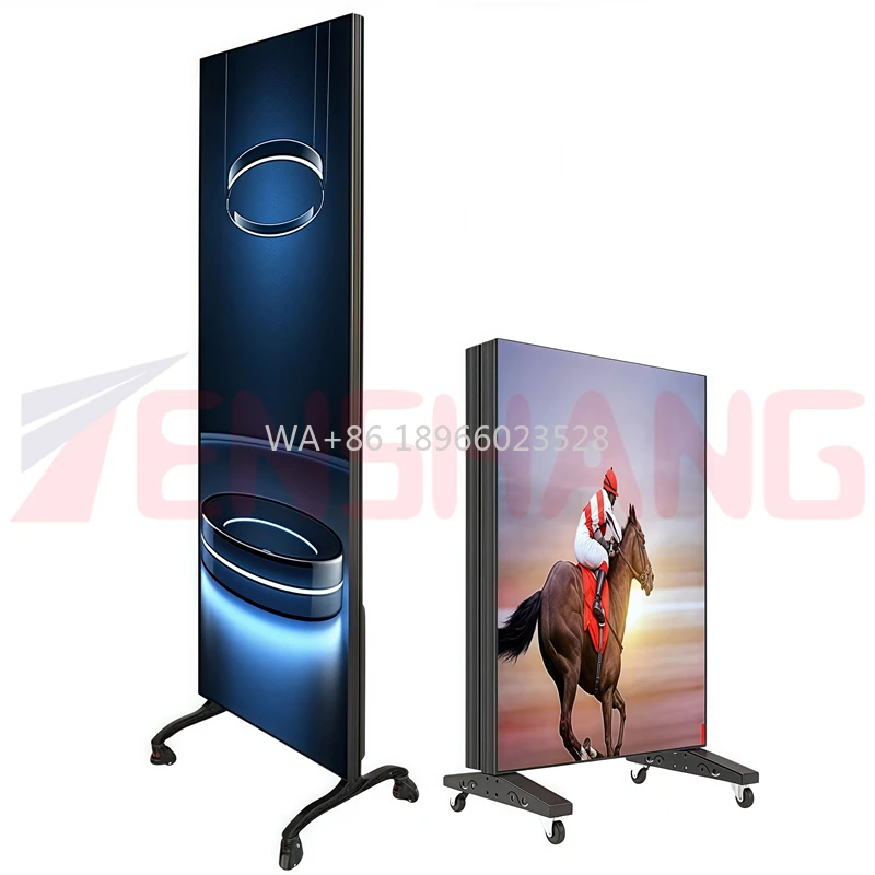 

Заводская доска Gob 1,5 P1,86 P2 P2,5 Ekran Плакат Светодиодный цифровой знак Рекламный дисплей Крытый складной светодиодный плакатный экран