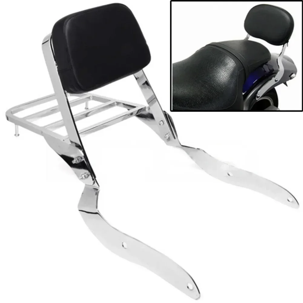 Novo para Yamaha Road Star XV1700 PC Midnight Warrior 2002-2009: Encosto de Motocicleta Sissy Bar com Bagageiro