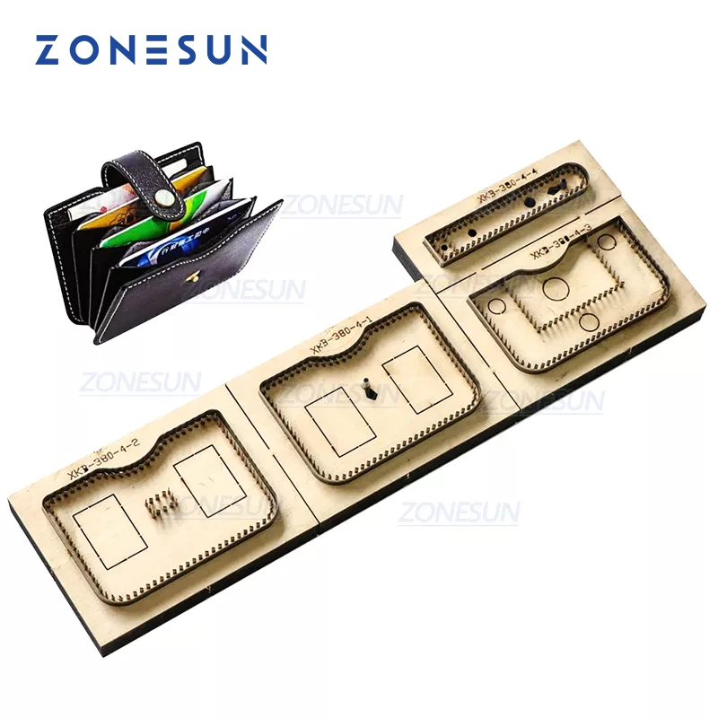 

ZONESUN Credit Card Holder Coin Purse Customized Leather Cutting Die Handicraft Tool Cutter Mold Diy Paper Wallet Cut Die