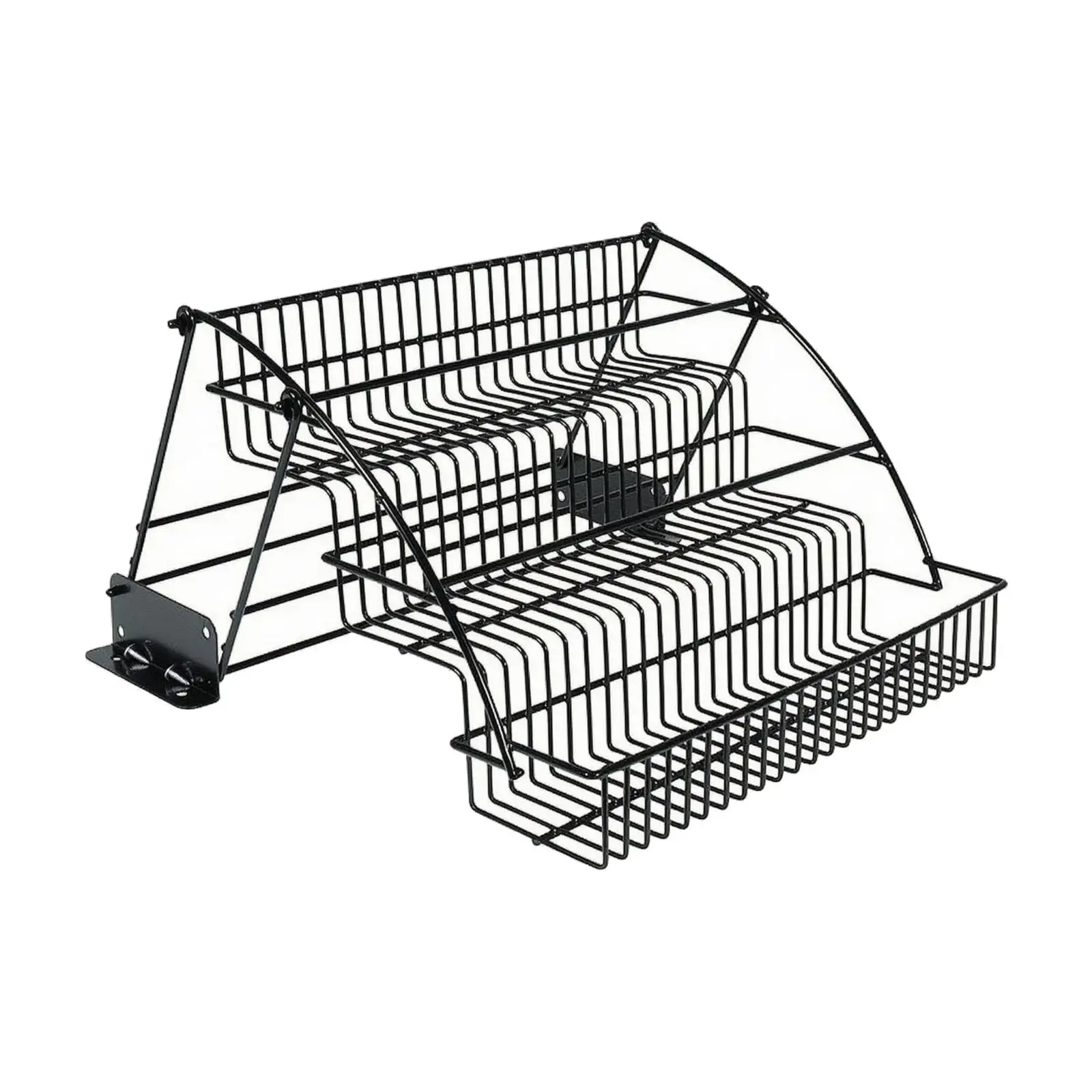 Kitchen Spice Rack Organizer with Carbon Steel Frame and PE Coating for Wall Mounting Cabinet Shelves and Pantry Use
