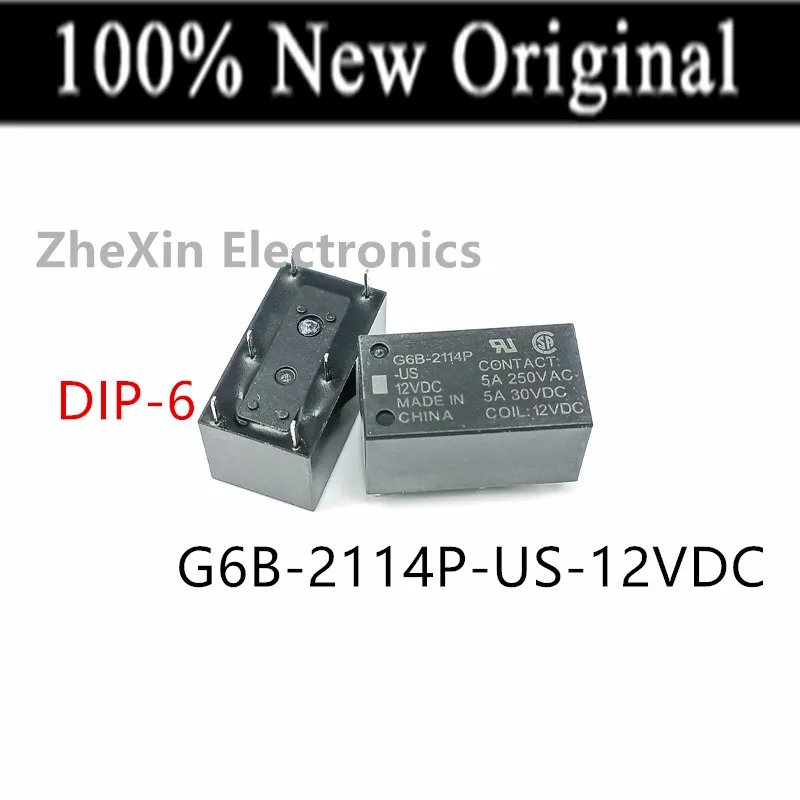 5 SZT./Lot G6B-2114P-US-5VDC 、G6B-2114P-US-12VDC 、G6B-2114P-US-24VDC DIP-6 Nowy Oryginalny Przekaźnik Zasilania G6B-2114P-US