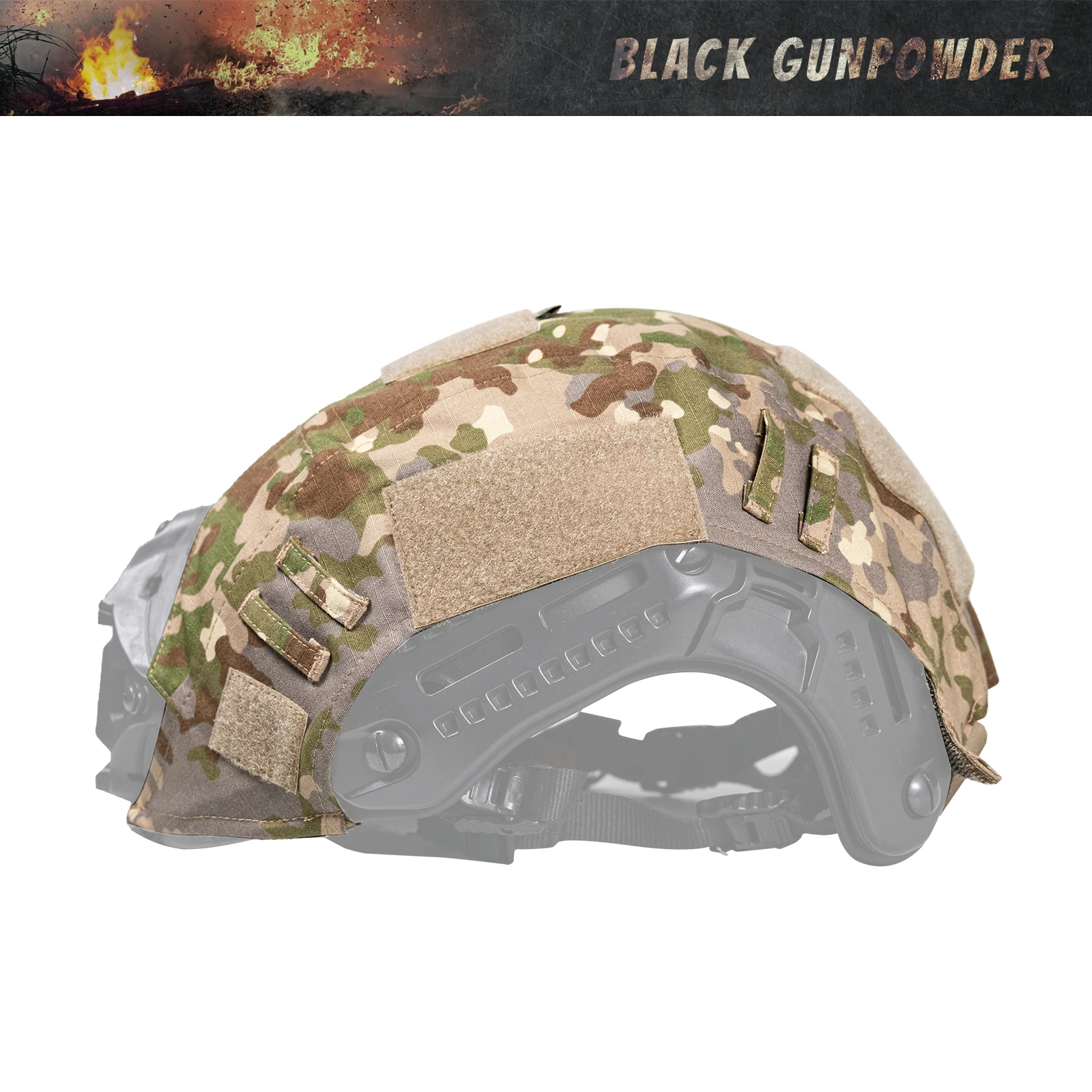 New All Terrain Universal German Spotted Camouflage Outdoor Helmet Cloth for FAST Helmet