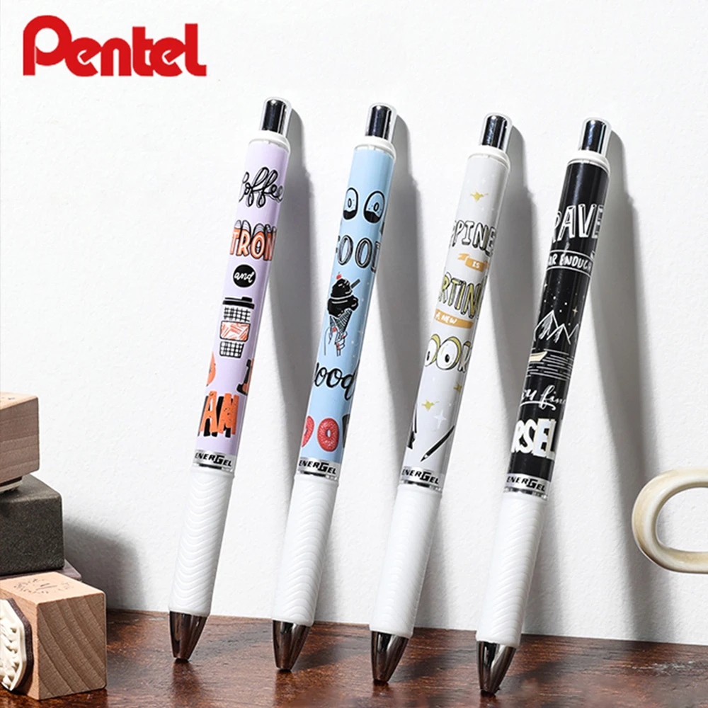 

Japanese Pentel Limited Quick Drying Neutral Pen BLN75SH Push Type High Color Quick Drying Fountain Pen for Students Black 0.5mm