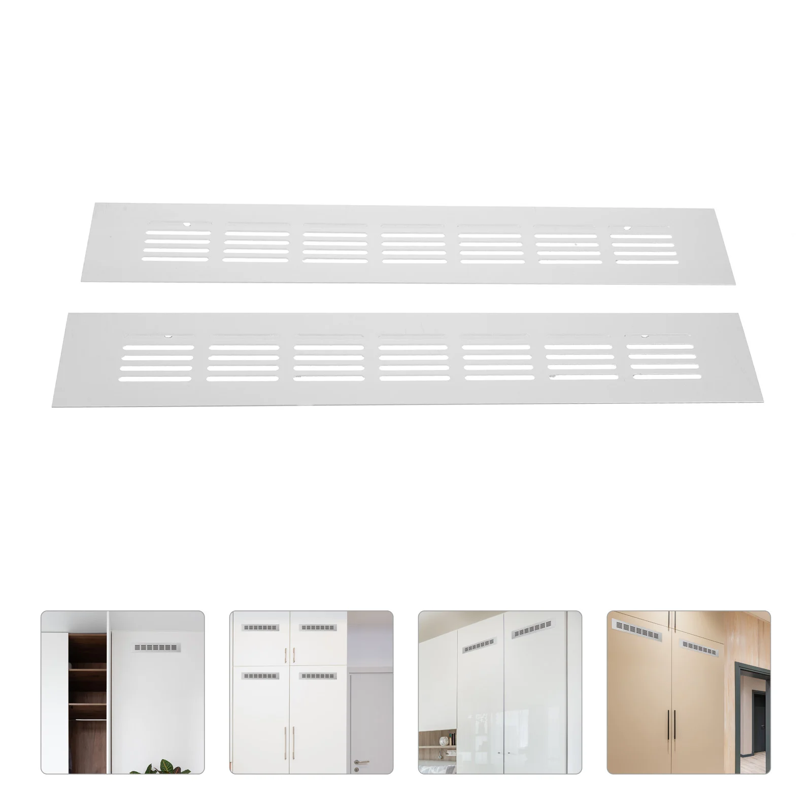 

2 Pcs Cabinet Vent Covers Furniture Air Rectangle Grille Rectangular Wardrobe Ventilation Kitchen Floor Vents