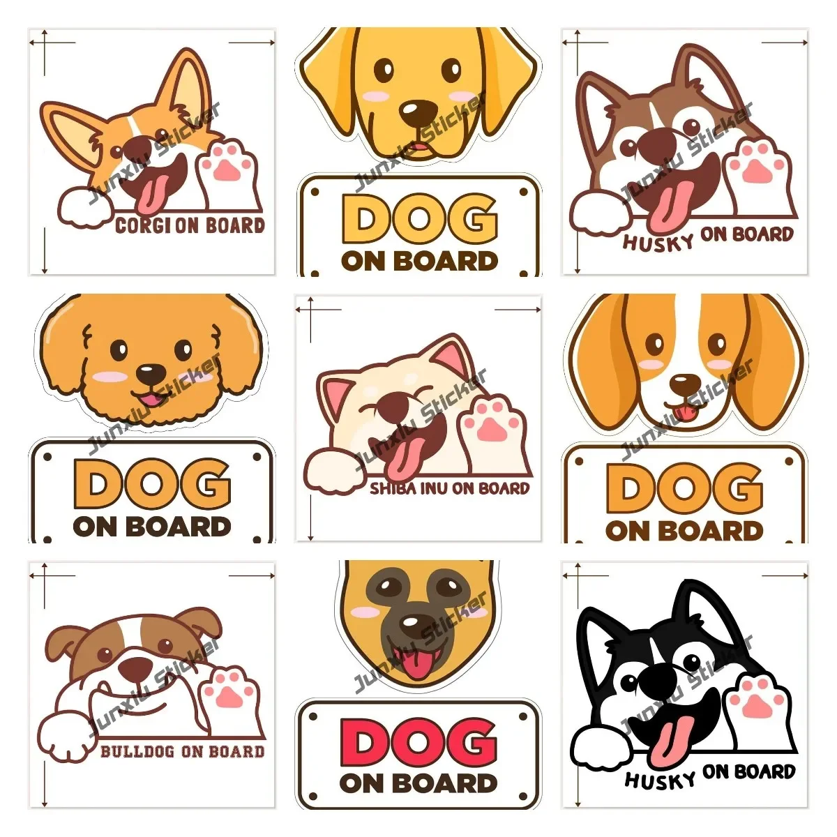 

Puppy on Board Car Sticker Puppy Dog on Board Stickers for Cars Dog Bumper Car Sign Pet Window Car Accessories
